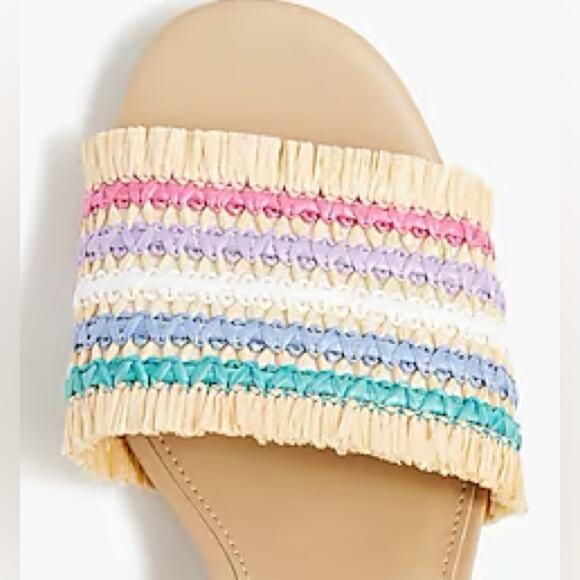 J. Crew Rainbow Raffia Woven mule heels - Picture 4 of 9